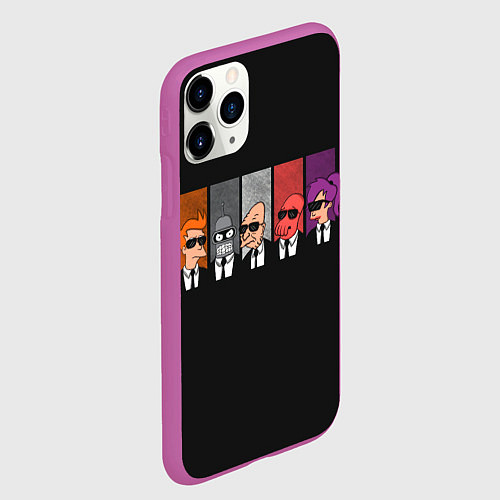 Чехол iPhone 11 Pro матовый Agents Futurama / 3D-Фиолетовый – фото 2