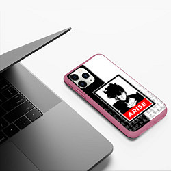 Чехол iPhone 11 Pro матовый СОН ДЖИН ВУ SOLO LEVELING, цвет: 3D-малиновый — фото 2