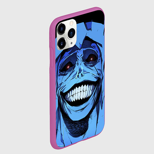 Чехол iPhone 11 Pro матовый ПОДНЯТИЕ УРОВНЯ В ОДИНОЧКУ / 3D-Фиолетовый – фото 2