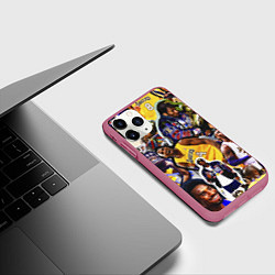 Чехол iPhone 11 Pro матовый КОБИ БРАЙАНТ KOBE BRYANT, цвет: 3D-малиновый — фото 2