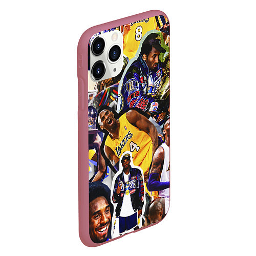 Чехол iPhone 11 Pro матовый КОБИ БРАЙАНТ KOBE BRYANT / 3D-Малиновый – фото 2