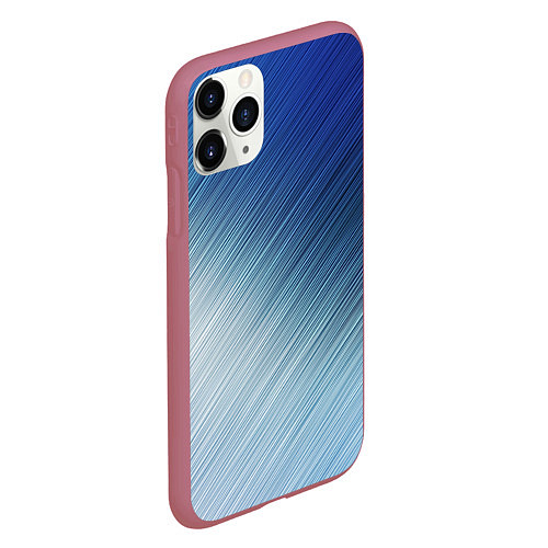 Чехол iPhone 11 Pro матовый Текстура Оттенки льда / 3D-Малиновый – фото 2