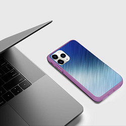 Чехол iPhone 11 Pro матовый Текстура Оттенки льда, цвет: 3D-фиолетовый — фото 2
