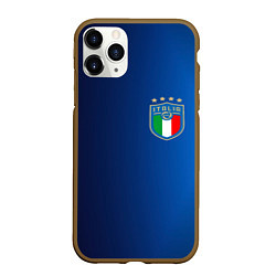 Чехол iPhone 11 Pro матовый Сборная Италии, цвет: 3D-коричневый