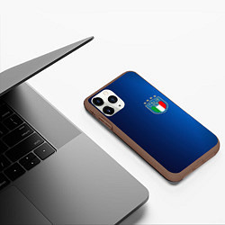 Чехол iPhone 11 Pro матовый Сборная Италии, цвет: 3D-коричневый — фото 2