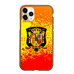 Чехол iPhone 11 Pro матовый Сборная Испании, цвет: 3D-коричневый