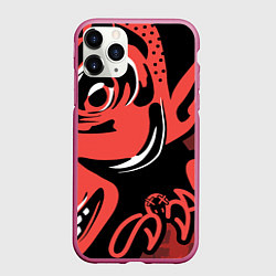 Чехол iPhone 11 Pro матовый SODA LUV БЛЭСС ГАД, цвет: 3D-малиновый