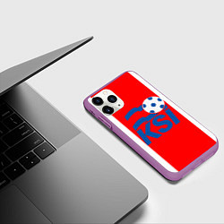 Чехол iPhone 11 Pro матовый Сборная Исландии, цвет: 3D-фиолетовый — фото 2