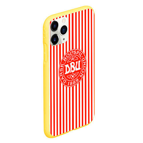 Чехол iPhone 11 Pro матовый Сборная Дании / 3D-Желтый – фото 2