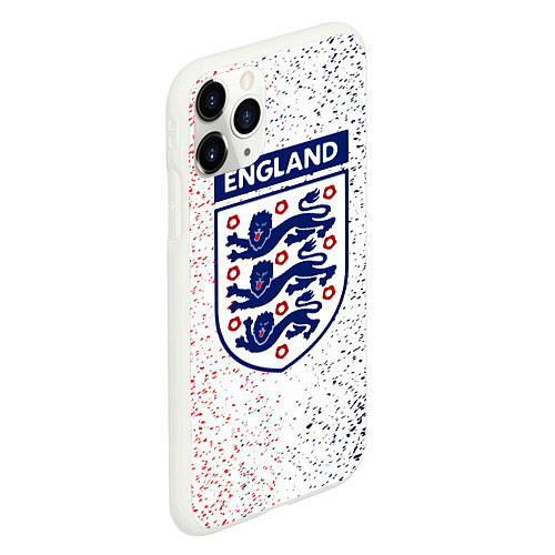 Чехол iPhone 11 Pro матовый Сборная Англии / 3D-Белый – фото 2