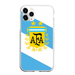 Чехол iPhone 11 Pro матовый Сборная Аргентины спина, цвет: 3D-белый