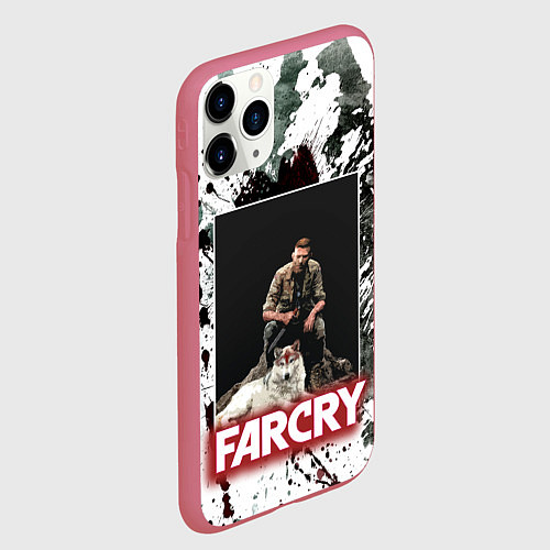Чехол iPhone 11 Pro матовый FARCRY WOLF / 3D-Малиновый – фото 2
