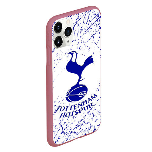 Чехол iPhone 11 Pro матовый Tottenham / 3D-Малиновый – фото 2