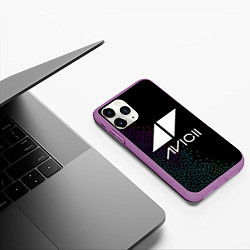 Чехол iPhone 11 Pro матовый AVICII RAIBOW STYLE, цвет: 3D-фиолетовый — фото 2