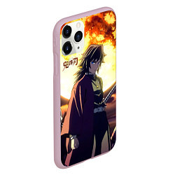 Чехол iPhone 11 Pro матовый Demon Slayer: Kimetsu no Yaiba, цвет: 3D-розовый — фото 2