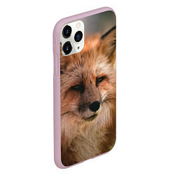 Чехол iPhone 11 Pro матовый Строгая лисица, цвет: 3D-розовый — фото 2