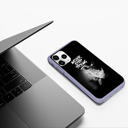 Чехол iPhone 11 Pro матовый Nnever stop trying, цвет: 3D-светло-сиреневый — фото 2