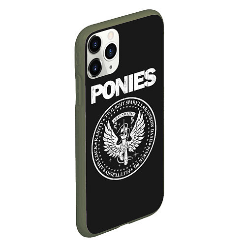 Чехол iPhone 11 Pro матовый Pony x Ramones / 3D-Темно-зеленый – фото 2