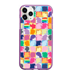 Чехол iPhone 11 Pro матовый Команда пони, цвет: 3D-фиолетовый