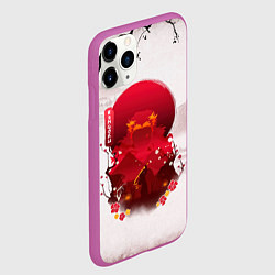 Чехол iPhone 11 Pro матовый Кенджиро Ренгоку Kimetsu no Yaiba, цвет: 3D-фиолетовый — фото 2
