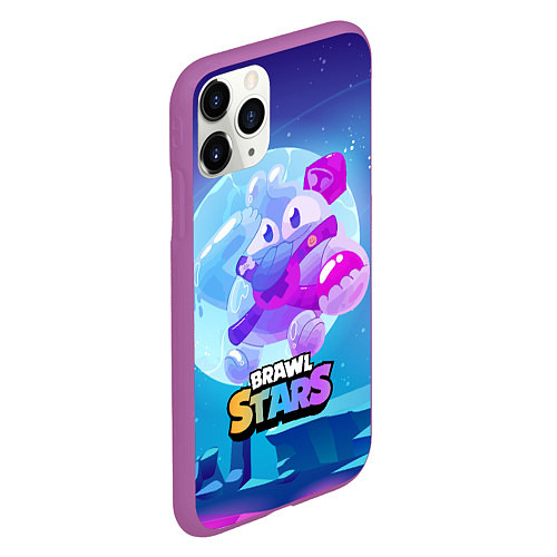 Чехол iPhone 11 Pro матовый Сквик Squeak Brawl Stars / 3D-Фиолетовый – фото 2