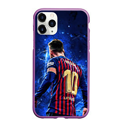 Чехол iPhone 11 Pro матовый Leo Messi Лео Месси 10, цвет: 3D-фиолетовый