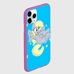 Чехол iPhone 11 Pro матовый Пони в звёздном небе, цвет: 3D-фиолетовый — фото 2