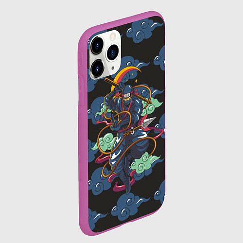 Чехол iPhone 11 Pro матовый Ниндзя / 3D-Фиолетовый – фото 2