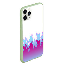 Чехол iPhone 11 Pro матовый ПЛАМЯ 1 0, цвет: 3D-салатовый — фото 2