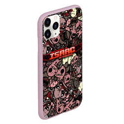 Чехол iPhone 11 Pro матовый Binding of Isaac Stickerbomb, цвет: 3D-розовый — фото 2