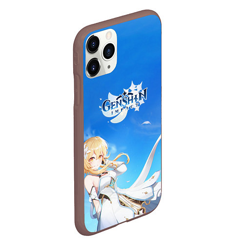 Чехол iPhone 11 Pro матовый Genshin Impact Lumine / 3D-Коричневый – фото 2