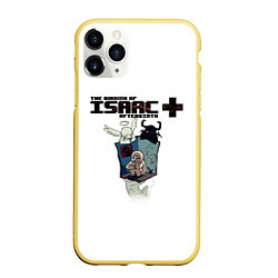 Чехол iPhone 11 Pro матовый Игра про Исаака, цвет: 3D-желтый