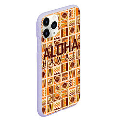 Чехол iPhone 11 Pro матовый АЛОХА ГАВАЙИ, ALOHA, SUMMER, цвет: 3D-светло-сиреневый — фото 2