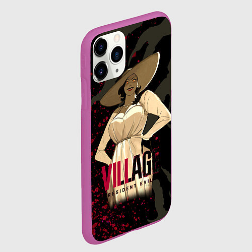 Чехол iPhone 11 Pro матовый Resident Evil Village Blood / 3D-Фиолетовый – фото 2