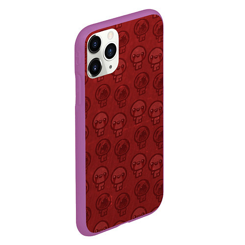 Чехол iPhone 11 Pro матовый Isaacs pattern / 3D-Фиолетовый – фото 2