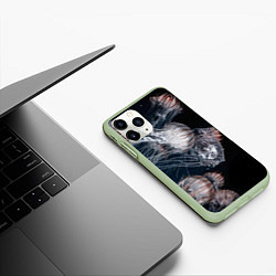 Чехол iPhone 11 Pro матовый Медузы, цвет: 3D-салатовый — фото 2