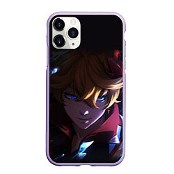 Чехол iPhone 11 Pro матовый ТАРТАЛЬЯ - GENSHIN IMPACT, цвет: 3D-светло-сиреневый