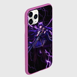 Чехол iPhone 11 Pro матовый Keqing Genshin Impact Молния, цвет: 3D-фиолетовый — фото 2