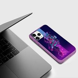 Чехол iPhone 11 Pro матовый Warframe, цвет: 3D-фиолетовый — фото 2
