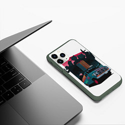 Чехол iPhone 11 Pro матовый Hotline Florida 1991 3D, цвет: 3D-темно-зеленый — фото 2
