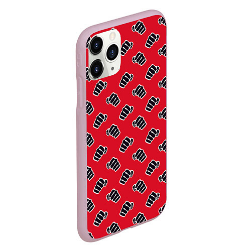Чехол iPhone 11 Pro матовый Fight Club / 3D-Розовый – фото 2