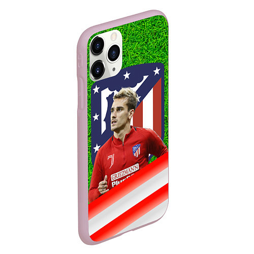 Чехол iPhone 11 Pro матовый Антуан Гризманн Antoine Griezmann спина Z / 3D-Розовый – фото 2