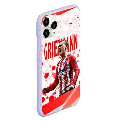 Чехол iPhone 11 Pro матовый Антуан Гризманн Antoine Griezmann спина Z, цвет: 3D-светло-сиреневый — фото 2