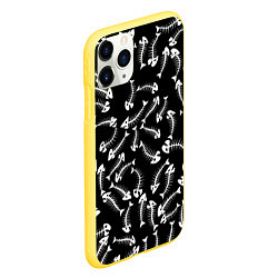 Чехол iPhone 11 Pro матовый Fishbones, цвет: 3D-желтый — фото 2