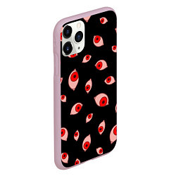 Чехол iPhone 11 Pro матовый Взгляд тьмы, цвет: 3D-розовый — фото 2