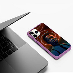 Чехол iPhone 11 Pro матовый Пила Спираль, цвет: 3D-фиолетовый — фото 2