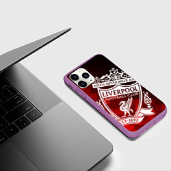 Чехол iPhone 11 Pro матовый LIVERPOOL ЛИВЕРПУЛЬ, цвет: 3D-фиолетовый — фото 2