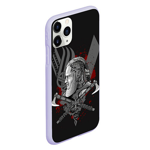 Чехол iPhone 11 Pro матовый Vikings Art / 3D-Светло-сиреневый – фото 2