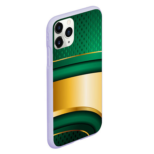 Чехол iPhone 11 Pro матовый GREEN GOLD 3D / 3D-Светло-сиреневый – фото 2