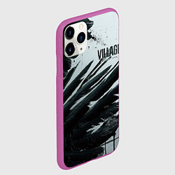 Чехол iPhone 11 Pro матовый Resident Evil Village крылья, цвет: 3D-фиолетовый — фото 2
